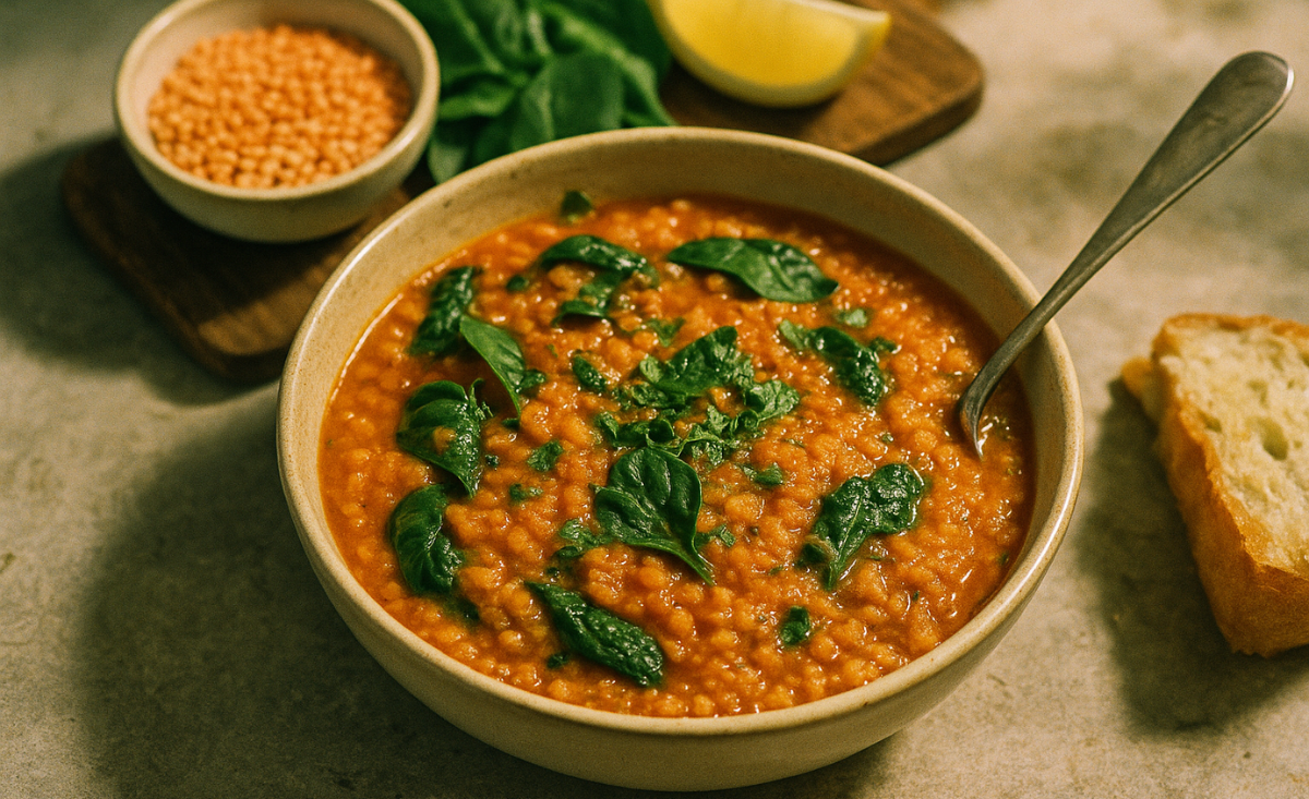 Recette du soir : Lentilles corail et légumes d'été en curry doux au lait de coco