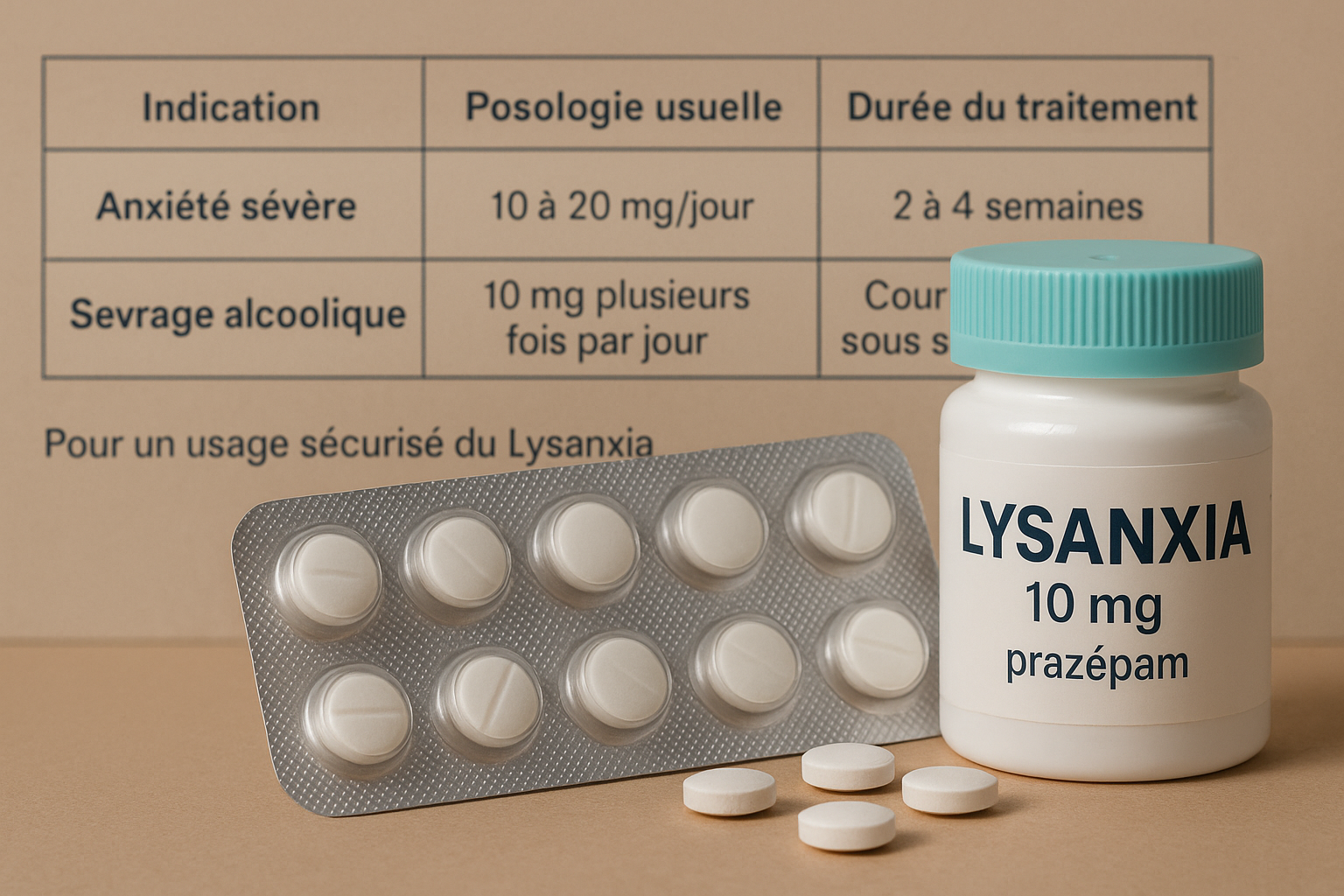 Lysanxia 10 mg : avis, posologie et effets secondaires